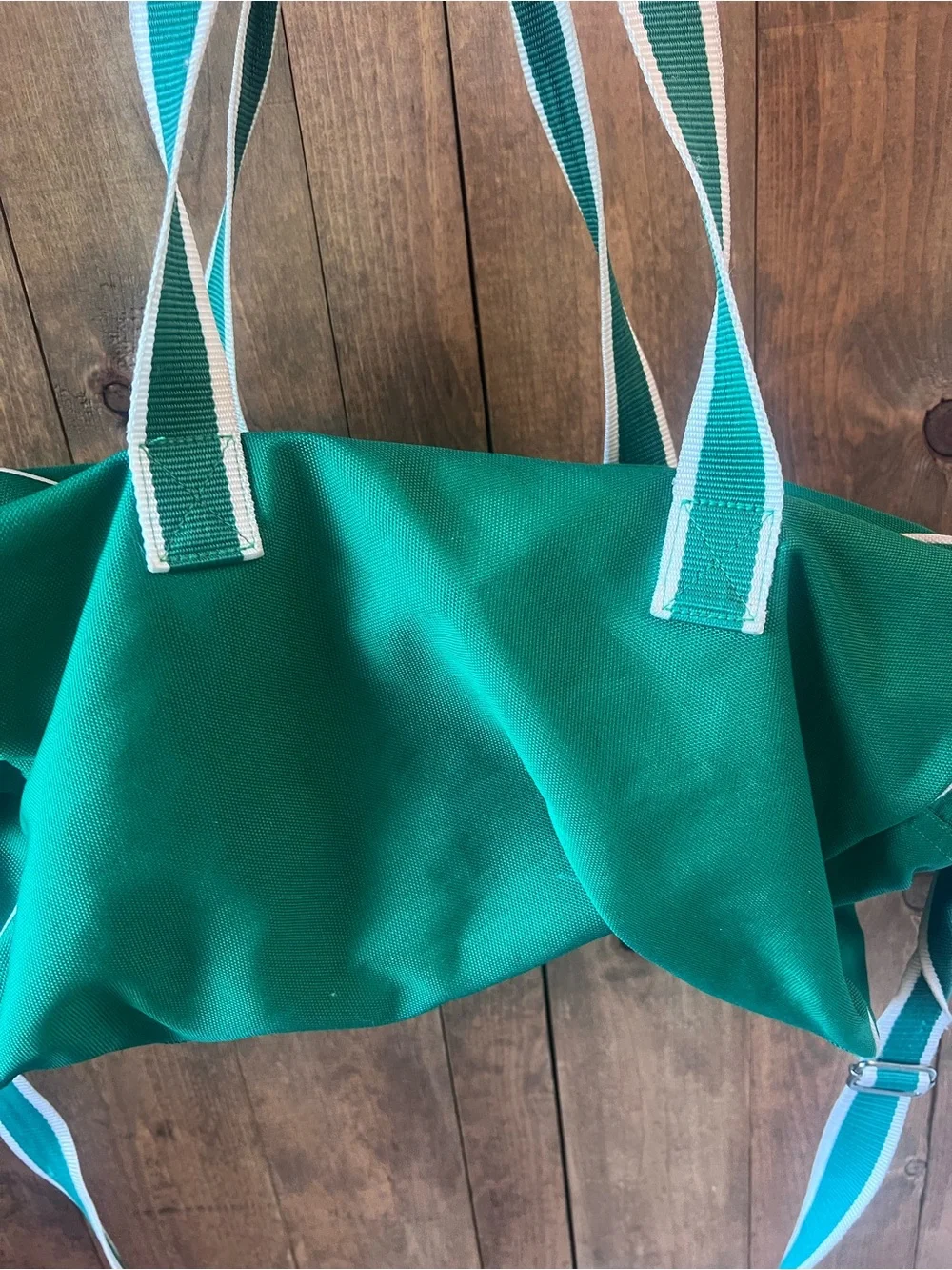 Lacoste green duffel